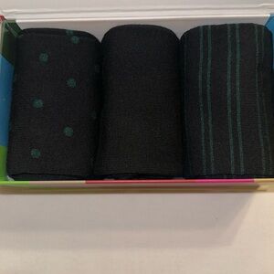 NIB Gap Black & Green Crew Socks (3 Pairs)